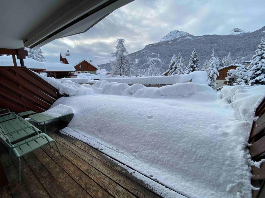 Appartement 4 Pers Grande Terrasse Vue Pistes Ski Saint-Chaffrey Eksteriør bilde